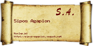 Sipos Agapion névjegykártya