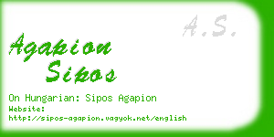 agapion sipos business card